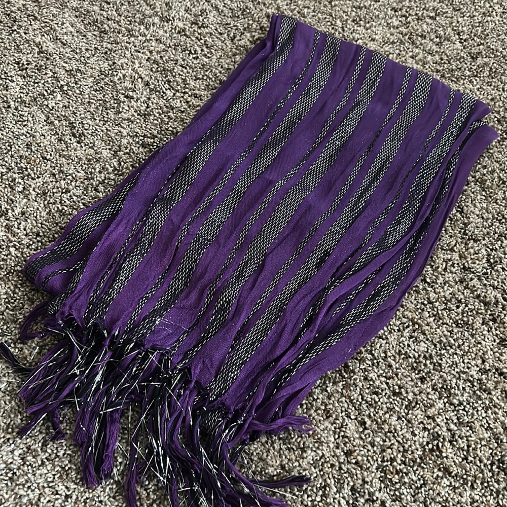 Purple and Silver Scarf